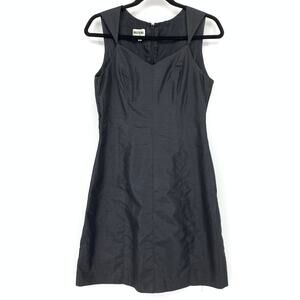 Vintage Walter Ma Hong Kong Mini Dress Womens Sz 38 US 6 Black Sheath Style